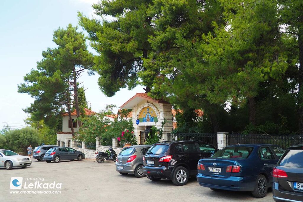 Faneromeni Monastery entrance and free parking lot