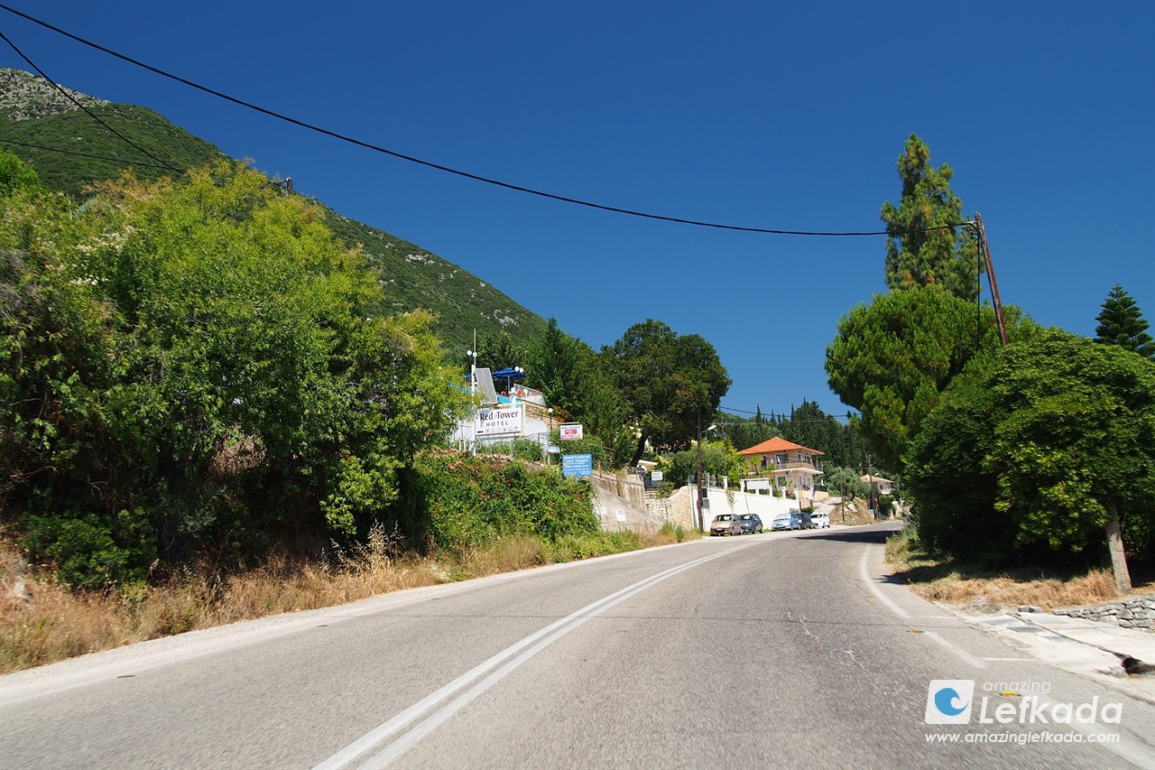 East main road in Lefkada