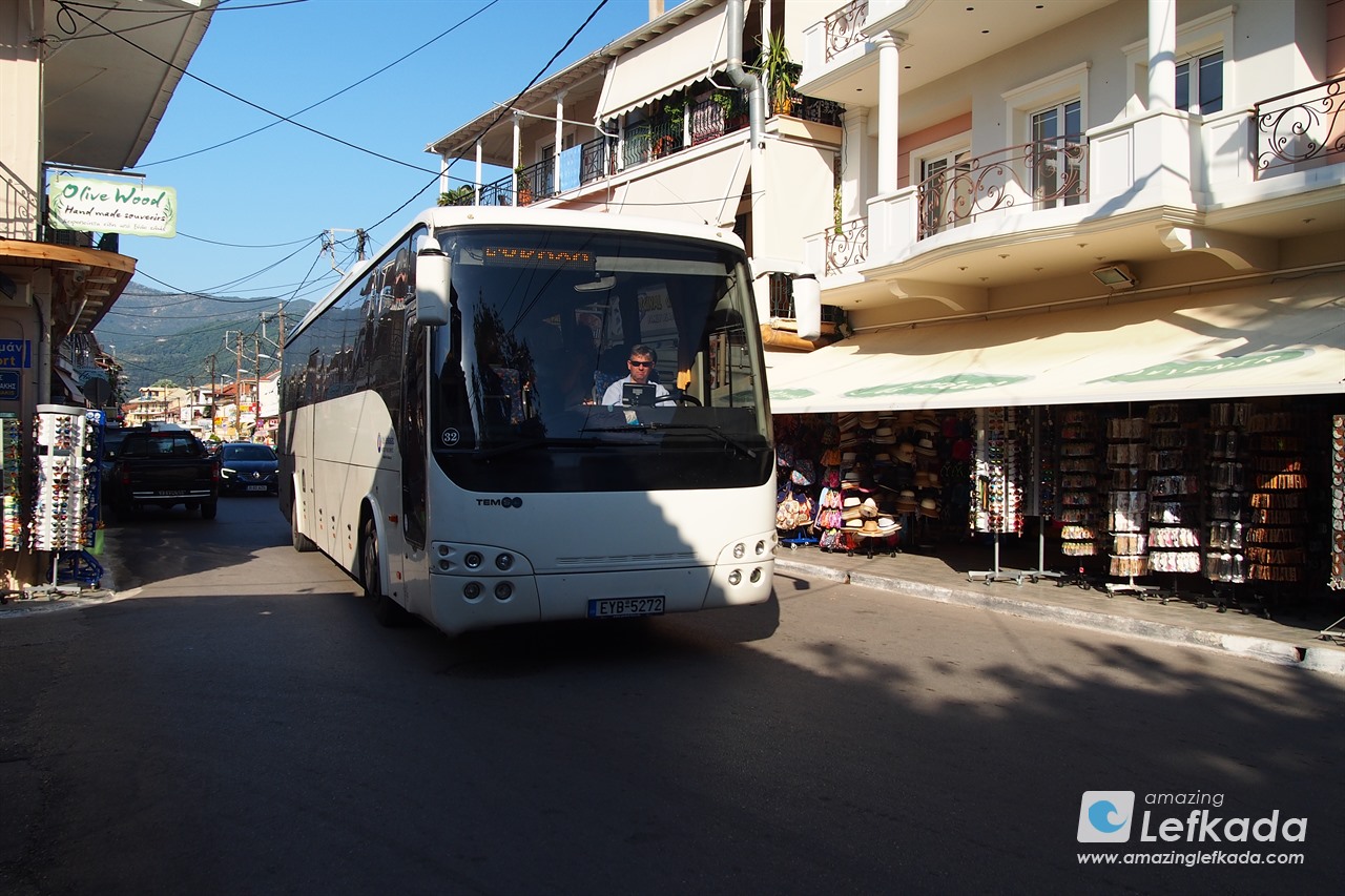Local bus shedule in Lefkada island