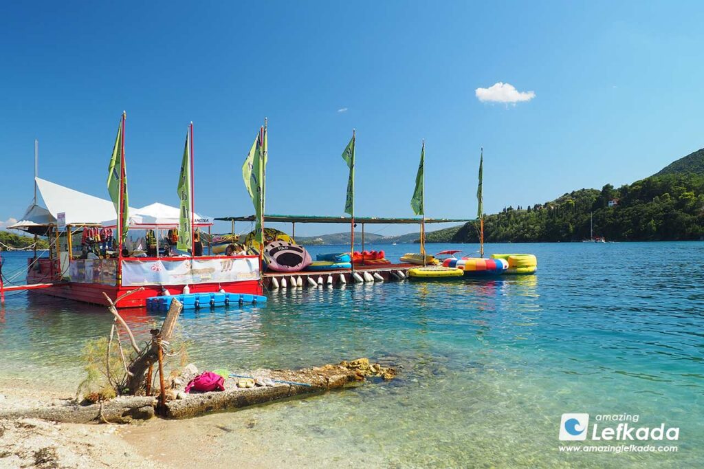 Nidri beach water sports with Kavvadas water sports in Lefkada