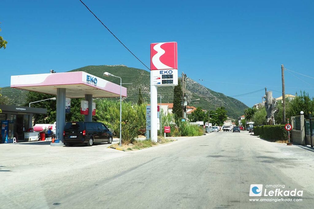 Petrol station in Lefkada Nidri