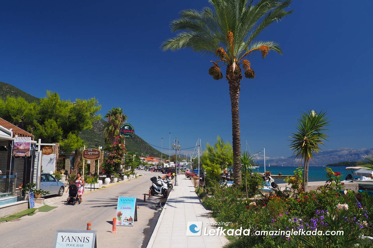 Access and location of Nydri in Lefkada Island