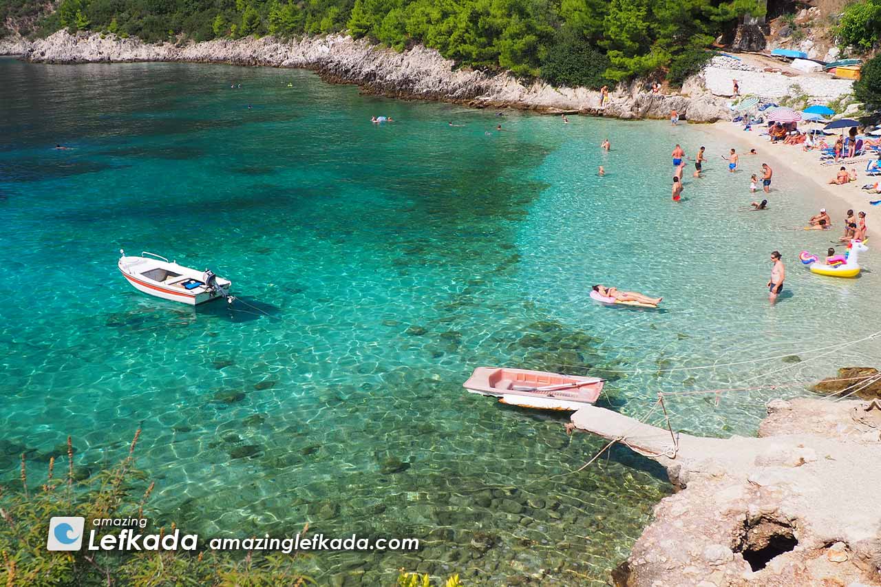Paralia Afteli beach in Lefkada island, Greece