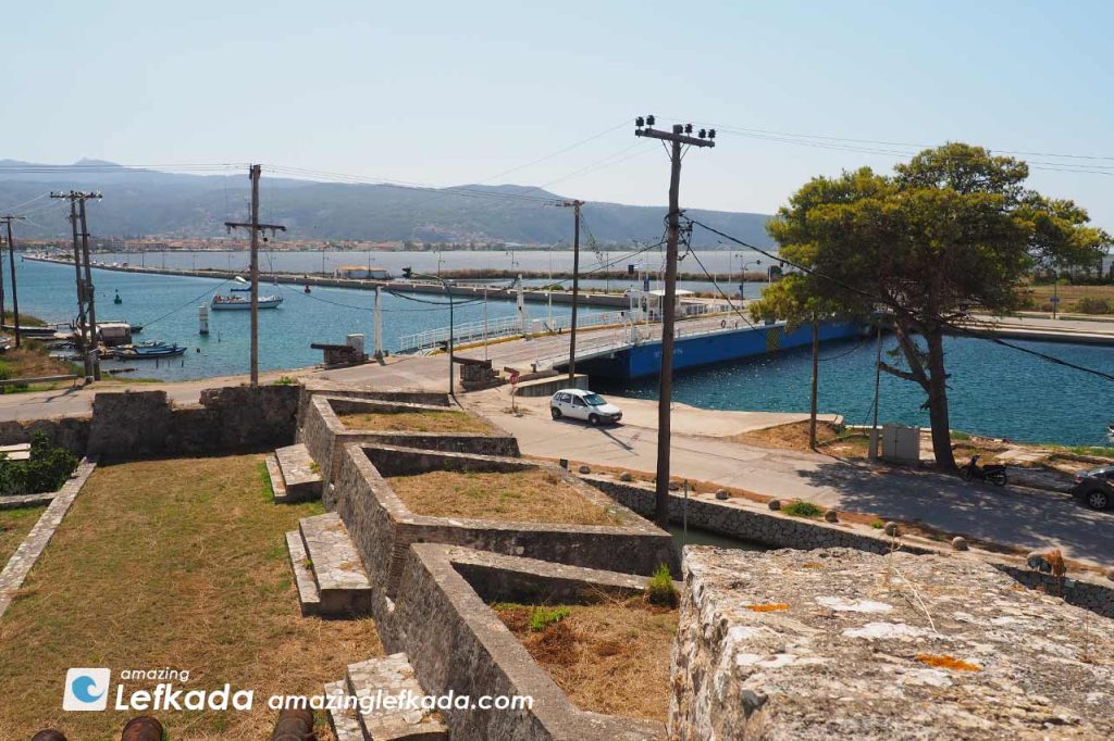 Agia Mavra Castle location and entrance in Lefkada Island