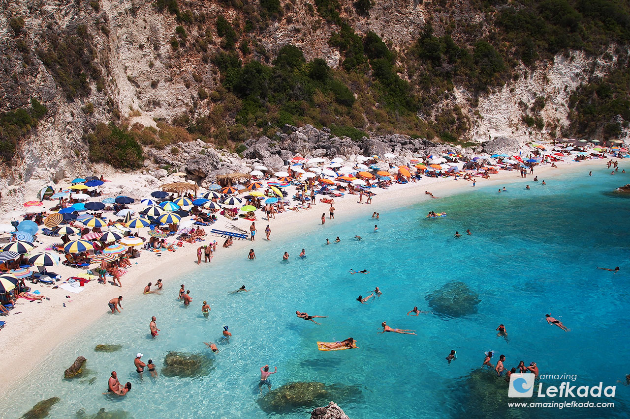 View to Agiofili beach in Lefkada Island