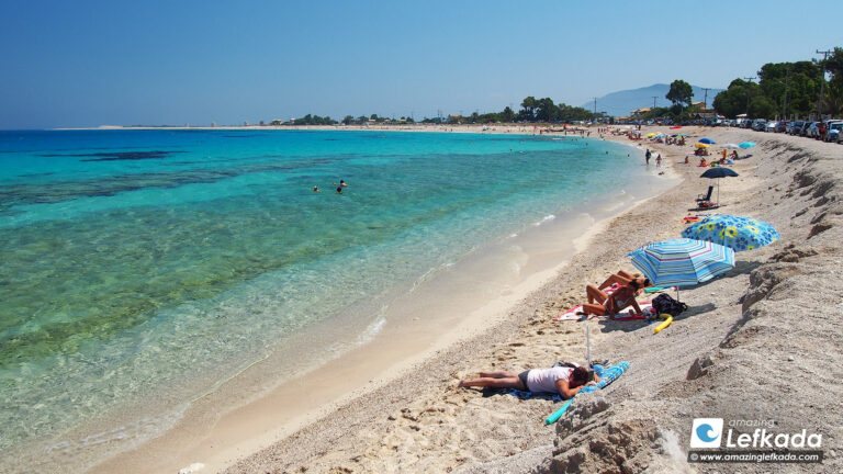 Paralia Agios Ioannis beach in Lefkada Island