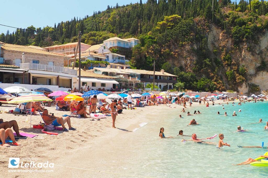 Paralia Agios Nikitas beach in Lefkada, Greece
