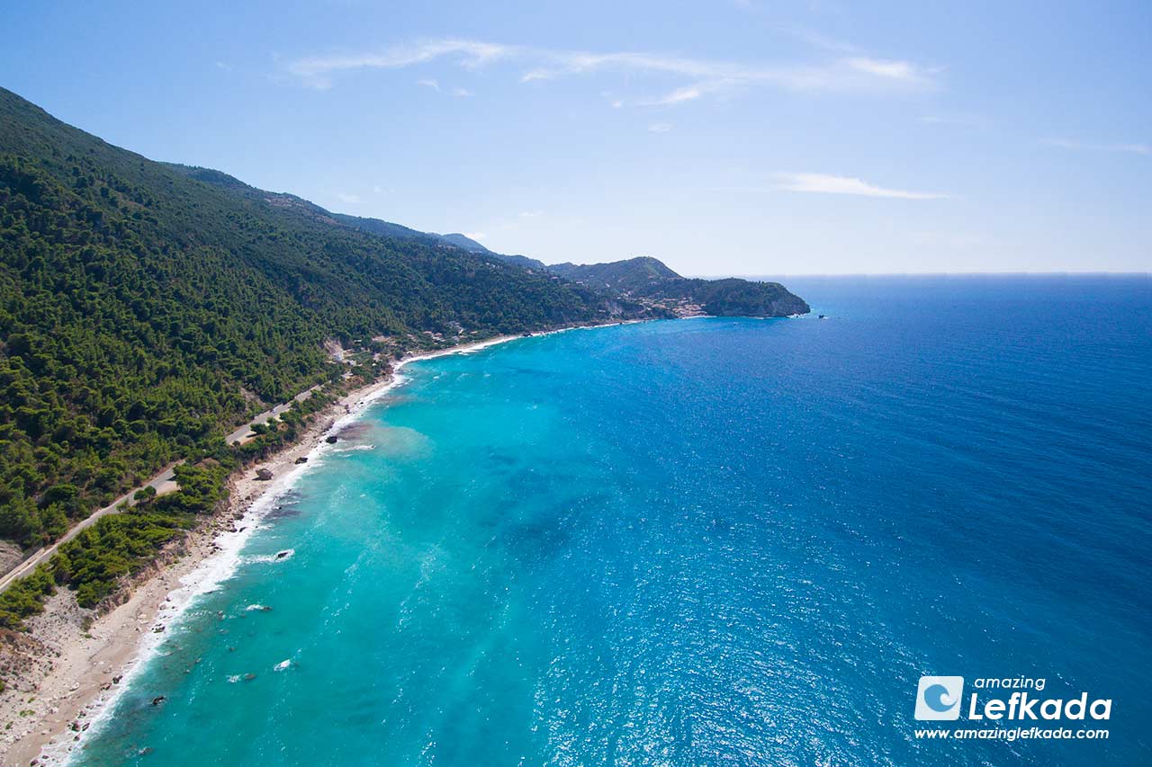 View to the location of Agios Nikitas in Lefkada Island, Greece View to the location of Agios Nikitas in Lefkada Island, Greeceq