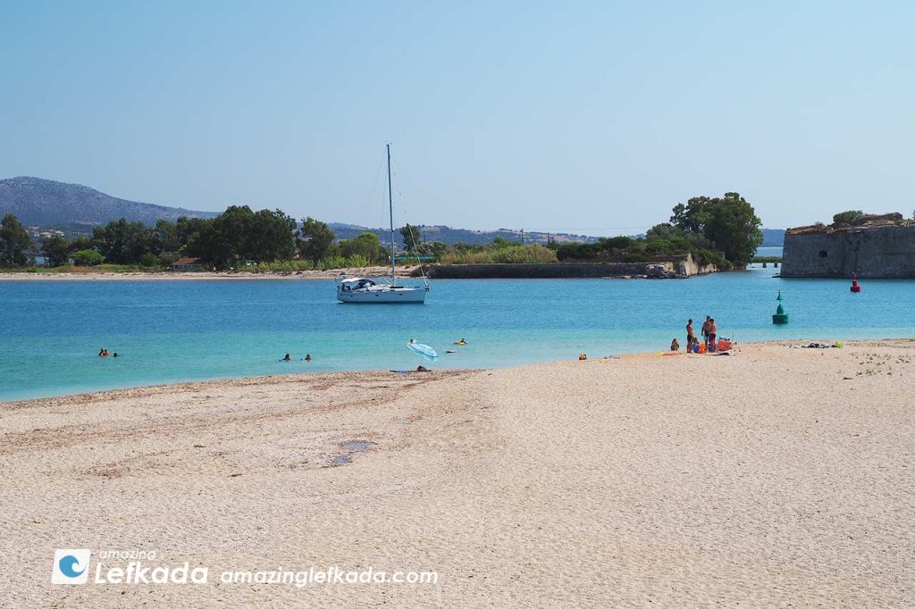 Ammoglossa beach is a hidden and interesting part of Lefkada Island in Greece