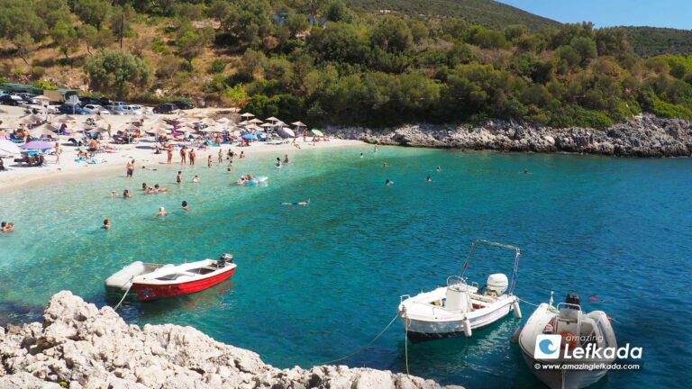 Amoussa beach in Lefkada Island Greece