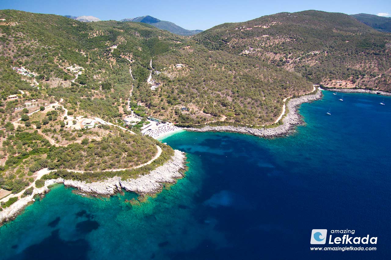 Area of Ammoussa beach from above