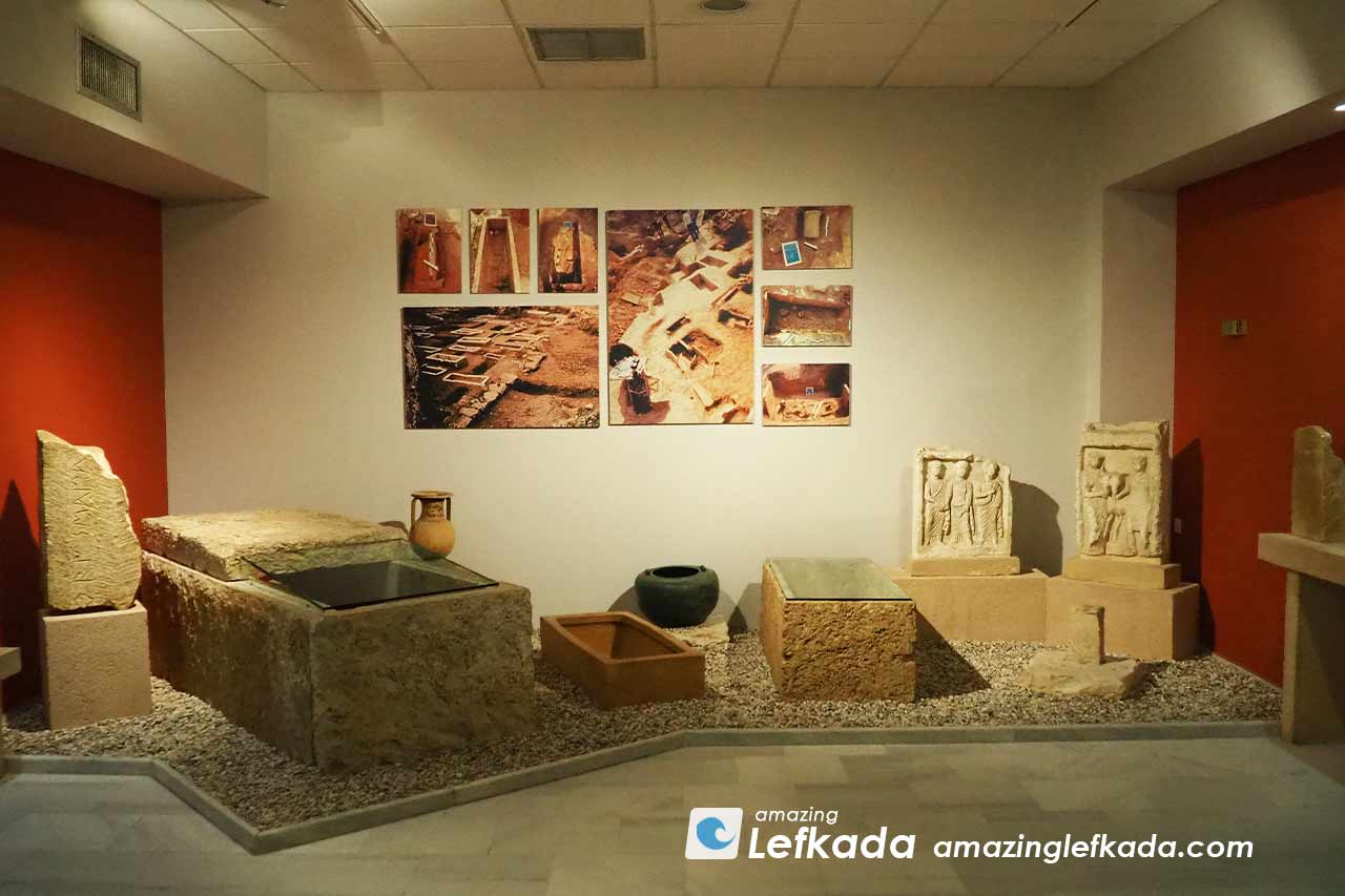 Inside the Archeological Museum in Lefkada