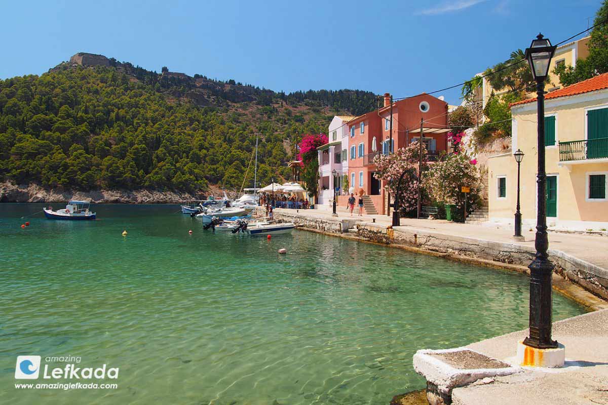 Assos village with Venetian houses