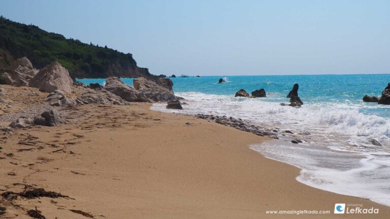 Paralia Avali beach in Lefkada Island