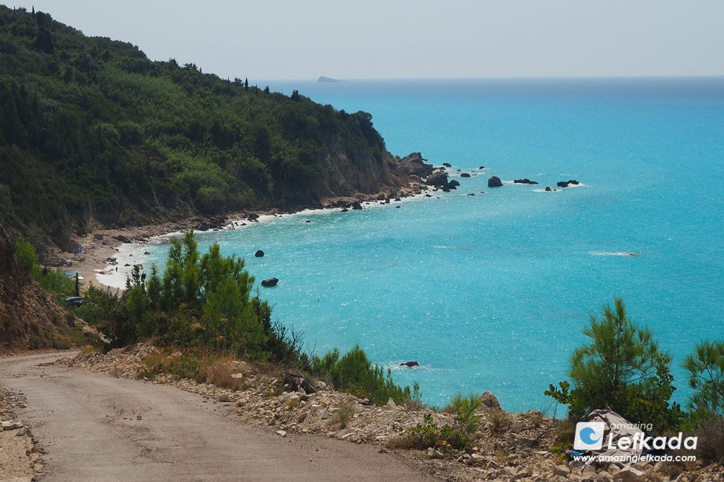 View to Avali beach from the road