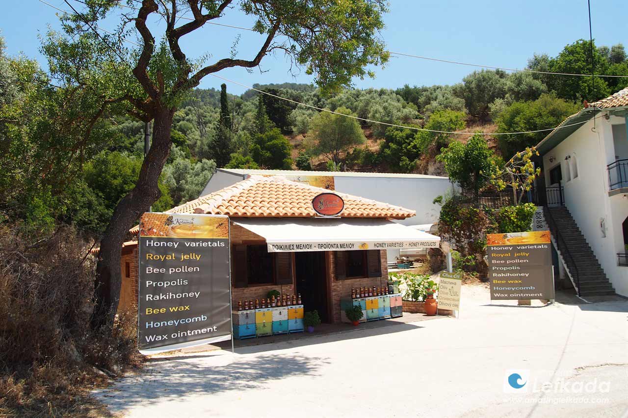 Best bee products, olive oil, wine and honey of Athani in Lefkada Island