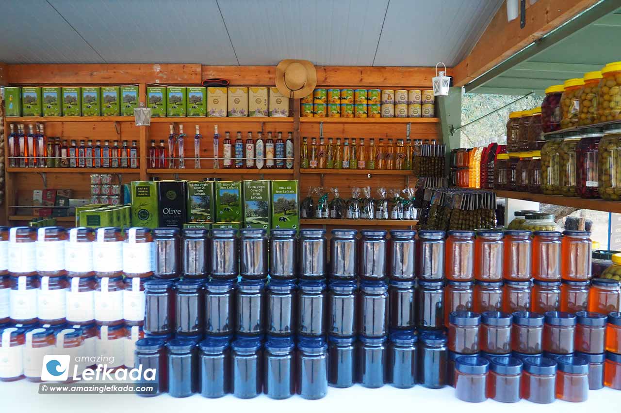 Honey and olive oil from locals of Lefkada Island