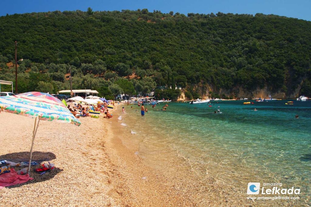 Desimi beach, where boat rental can be find and snorkeling options Desimi beach, where boat rent can be find