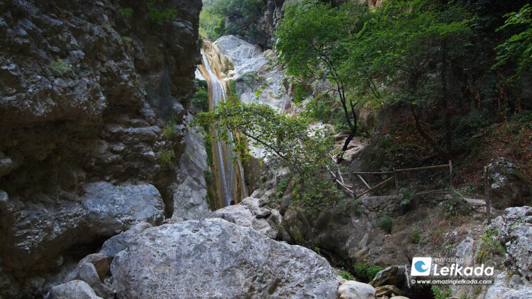 Waterfalls in Nidri Lefkada Island