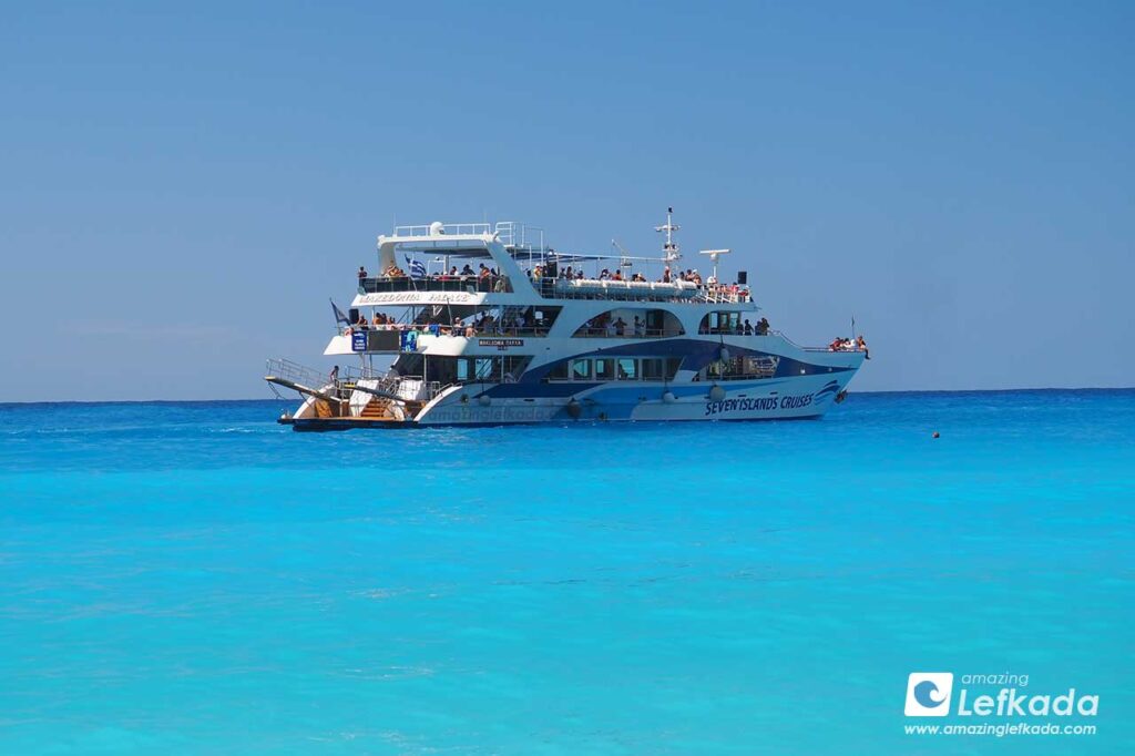 Egremni beach by boat trip from Nidri and Vasiliki