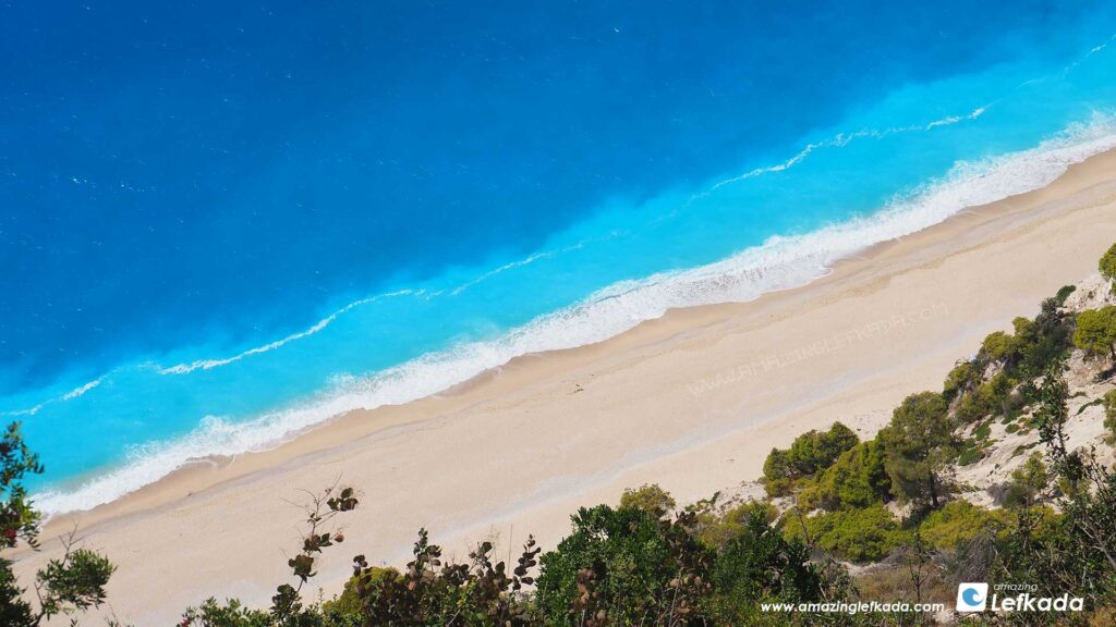 Paralia Egremni beach in Lefkada Island