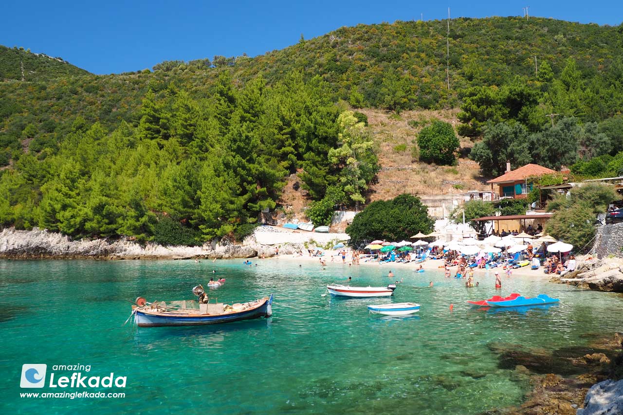 Idyllic fishing boats in the bay of Afteli