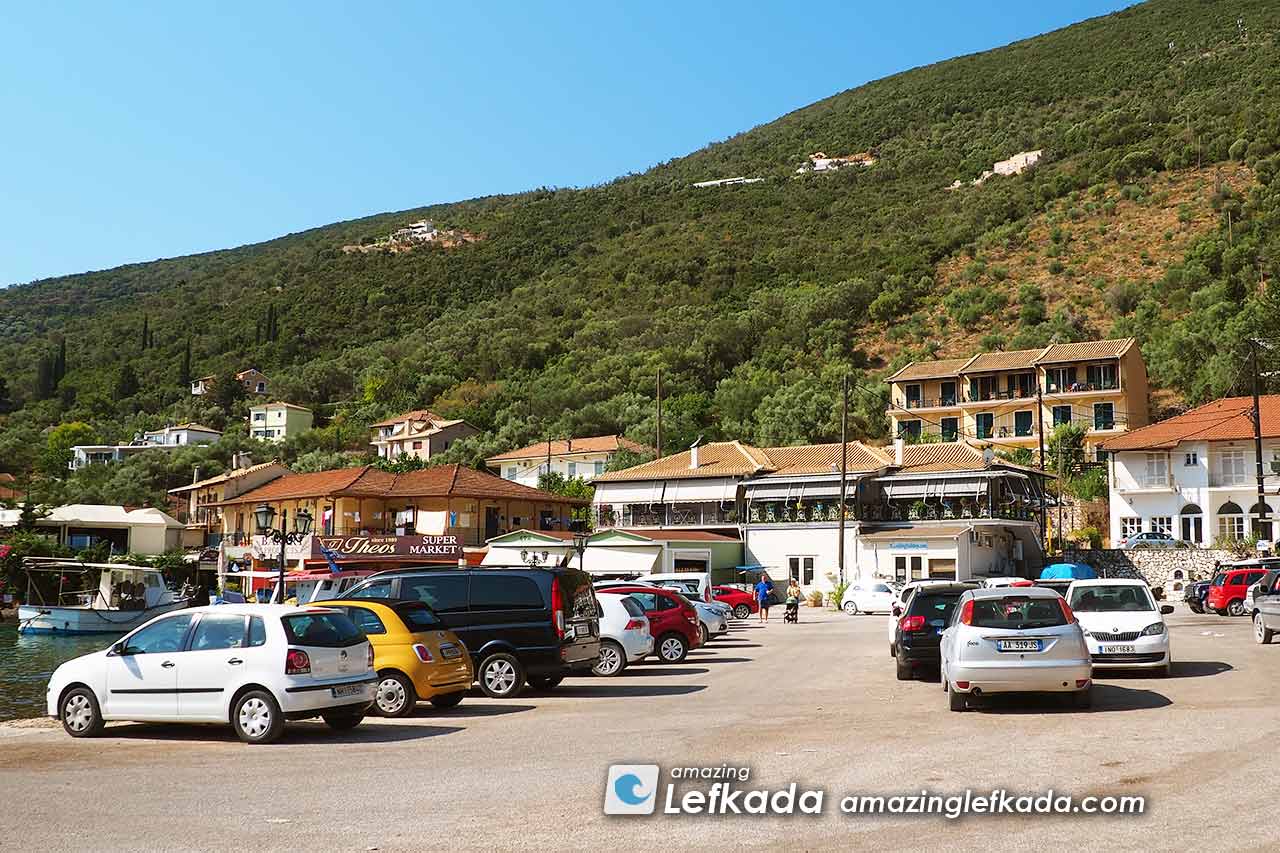 Parking lot in Sivota