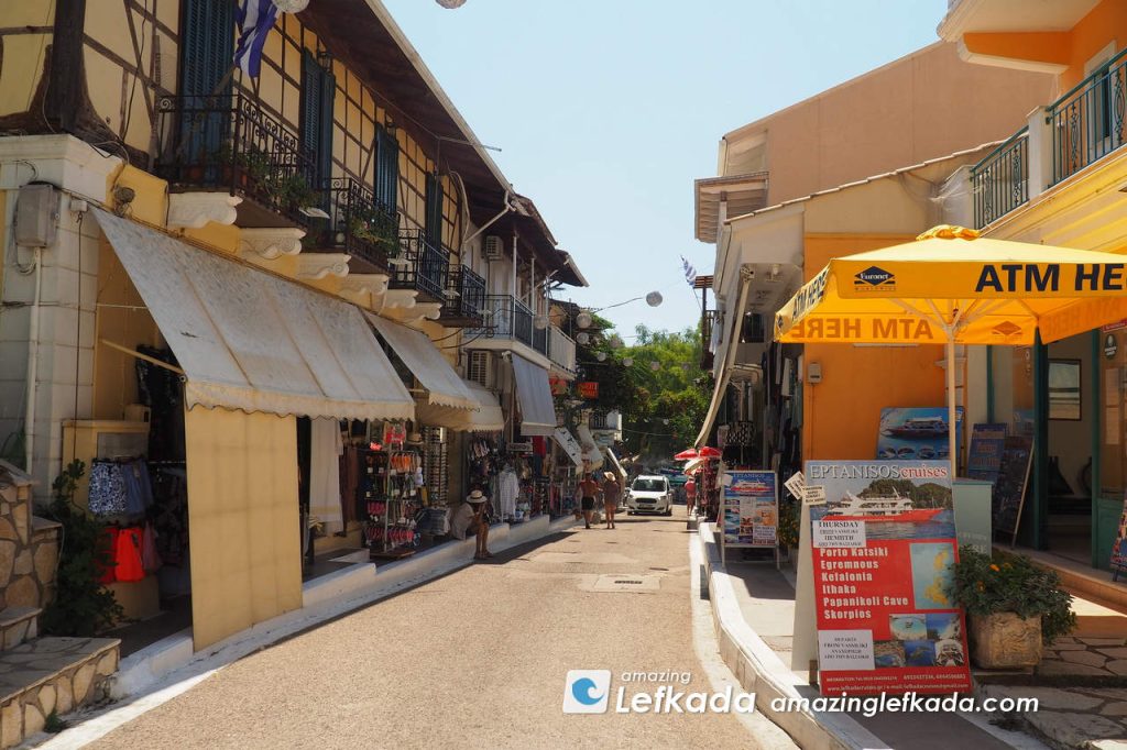 Tourist office in Vasiliki with car rentals and boat trips