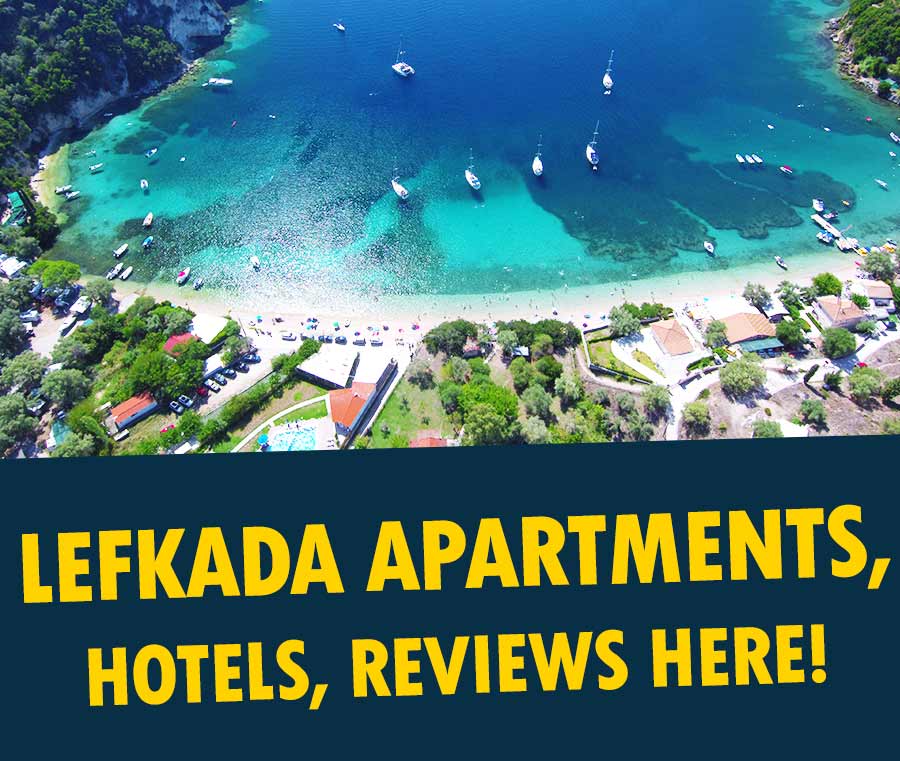 Apartments and hotel near Mylos beach in Lefkada Island