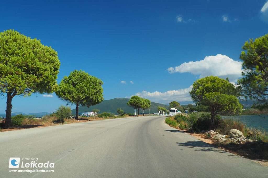 Gyra beach location in Lefkada Island Paralia Gyra beach location in Lefkada Island and access