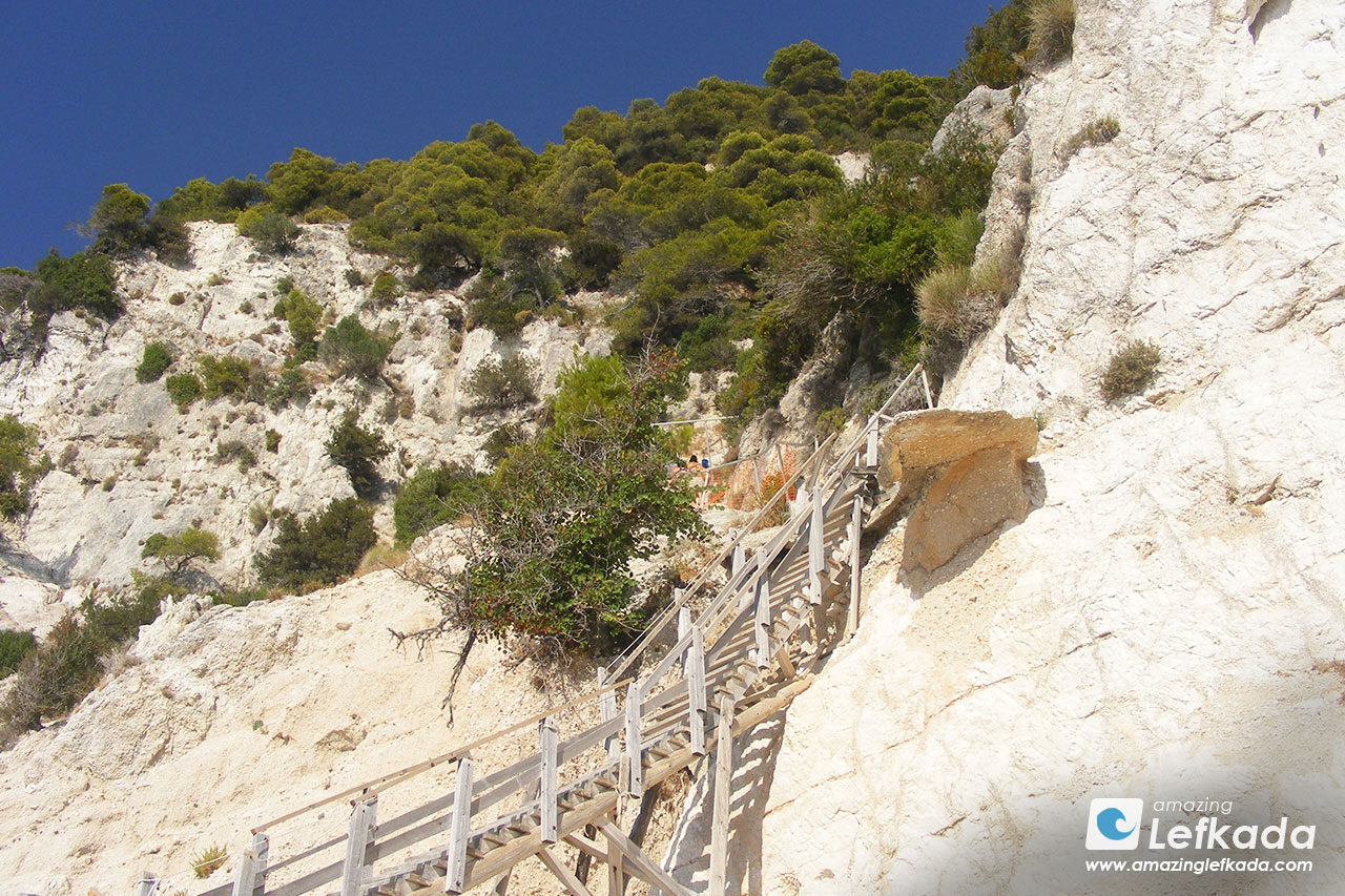 History of Egremni beach and the old stairs