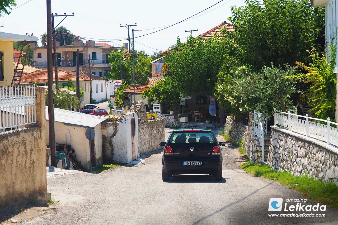 Location of Kalamitsi village in Lefkada Island