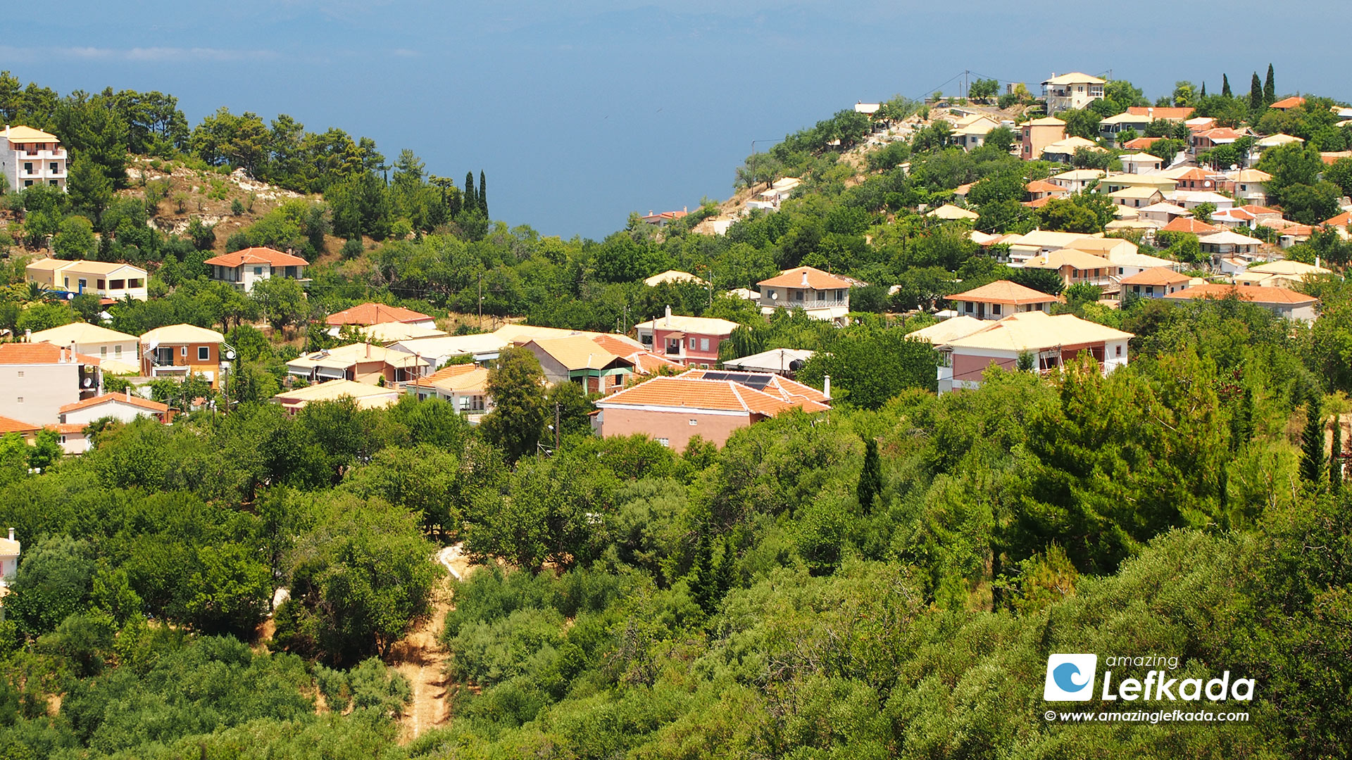 Kalamitsi village in Lefkada Island, Greece