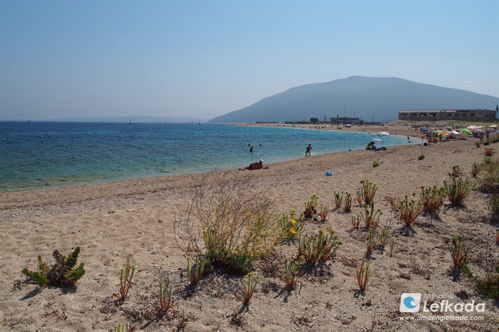 Kastro beach Paralia Kastro beach near Lefkada town with Ionian Sea