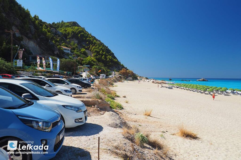 Parking lot at Kathisma beach