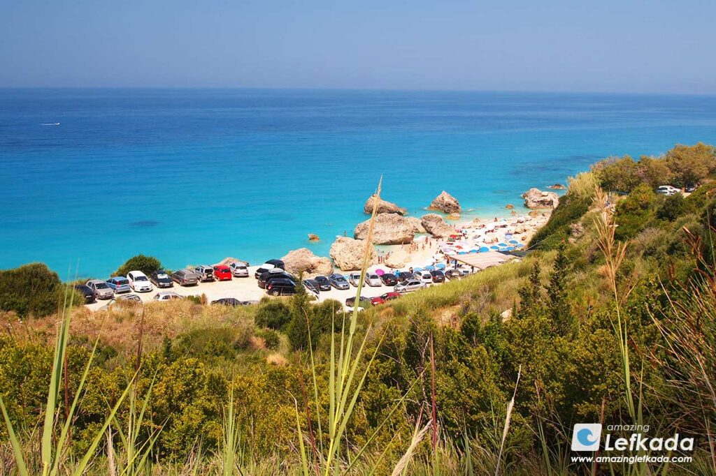 Kavalikefta beach parking lot with paid parkings Kavalikefta beach parking lot
