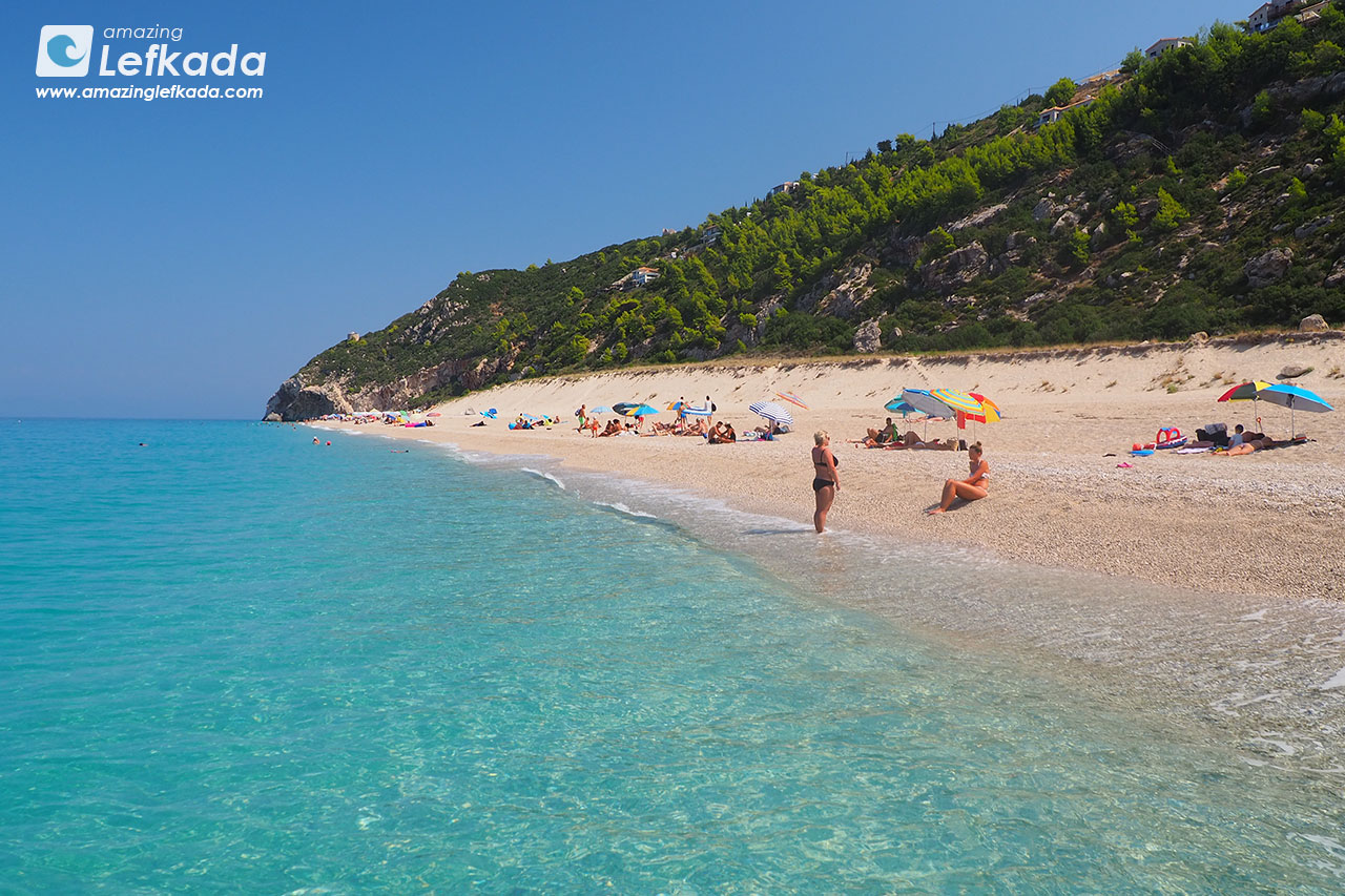 Sea colours of Lefkada Island beaches