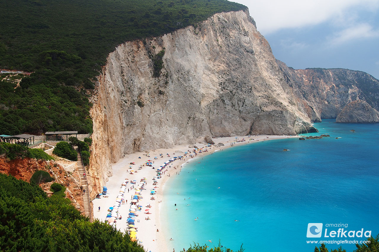 Stairs of Porto Katsiki beach 