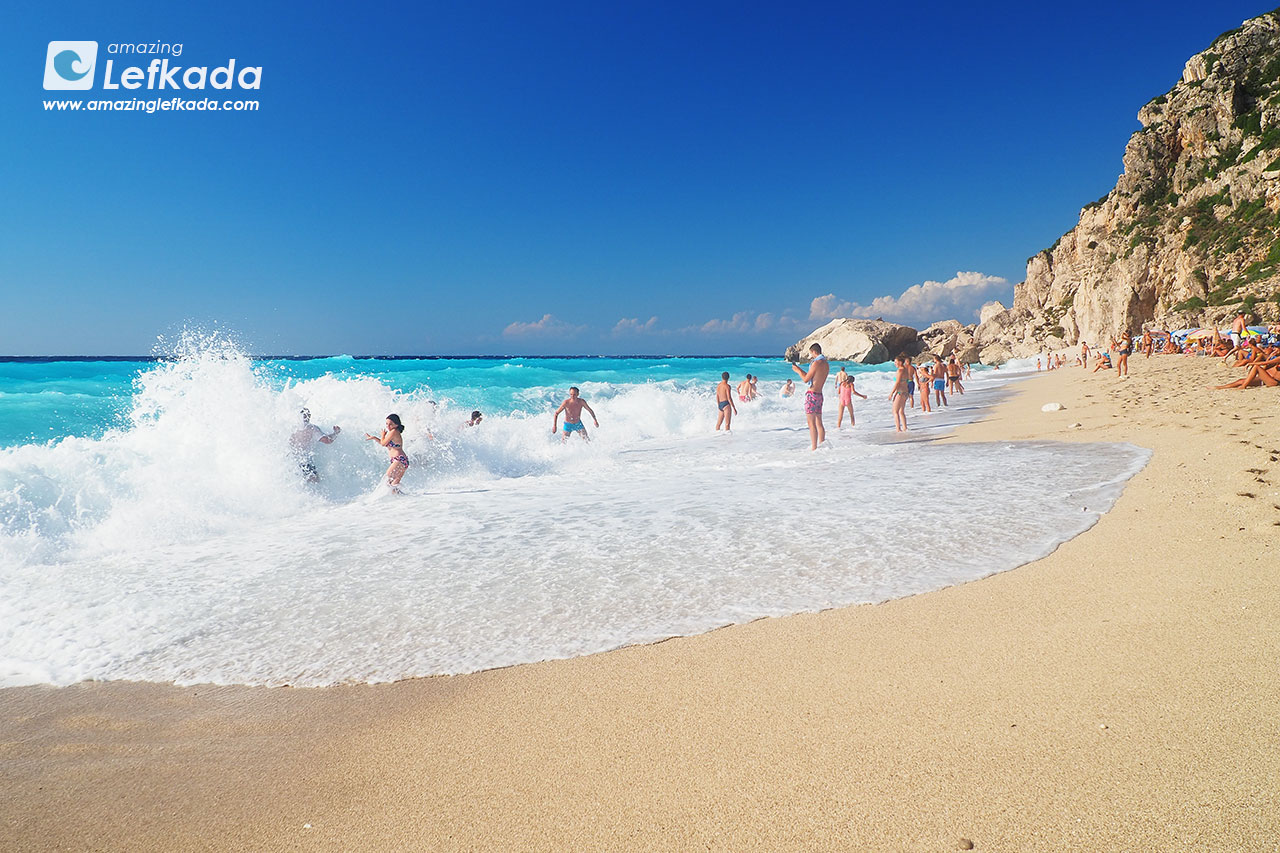 Best big waves of Lefkada Island