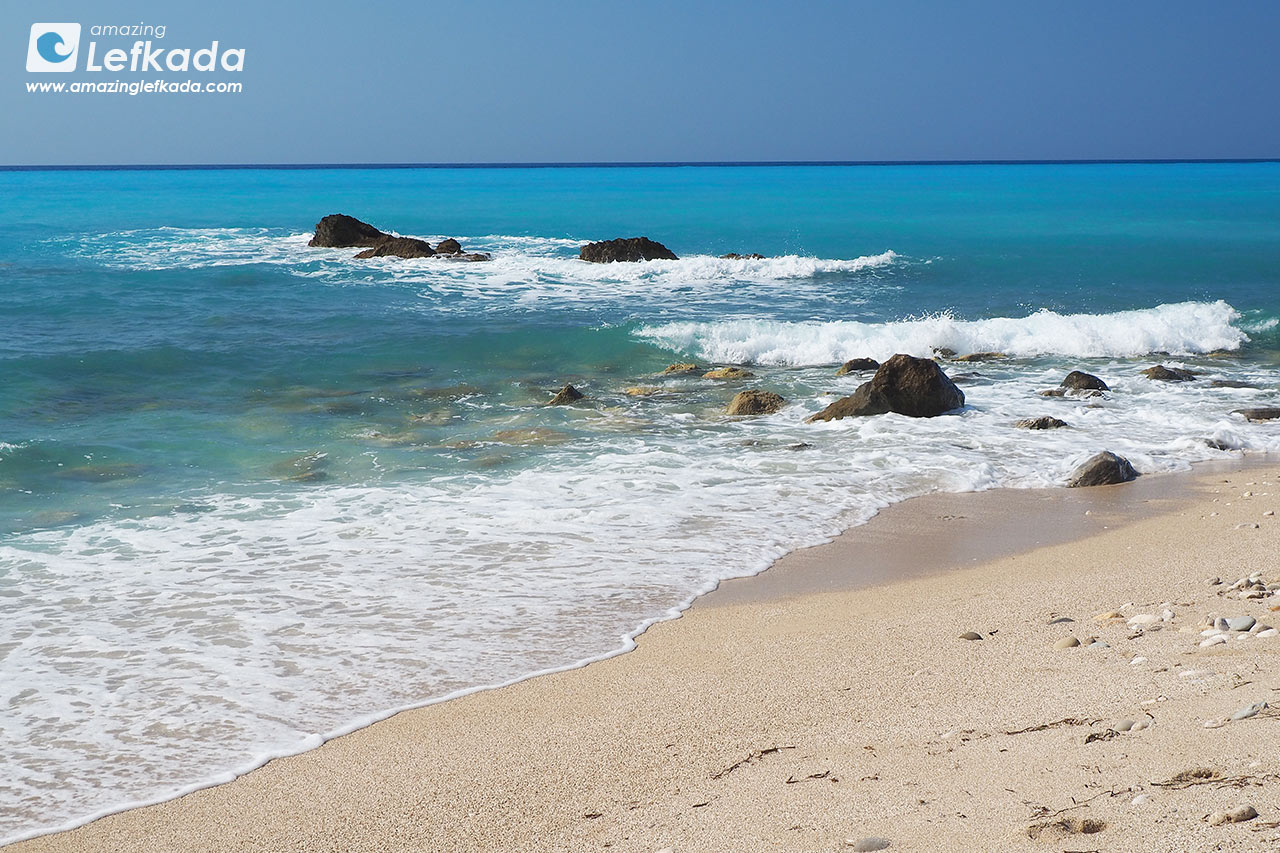 Coarse sand and pebbles of Gaidaros beach