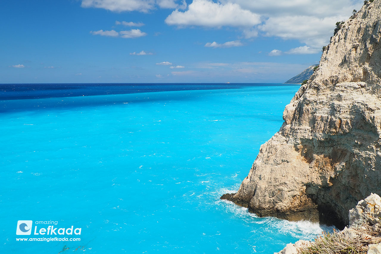 Lefkada blue colours of the sea
