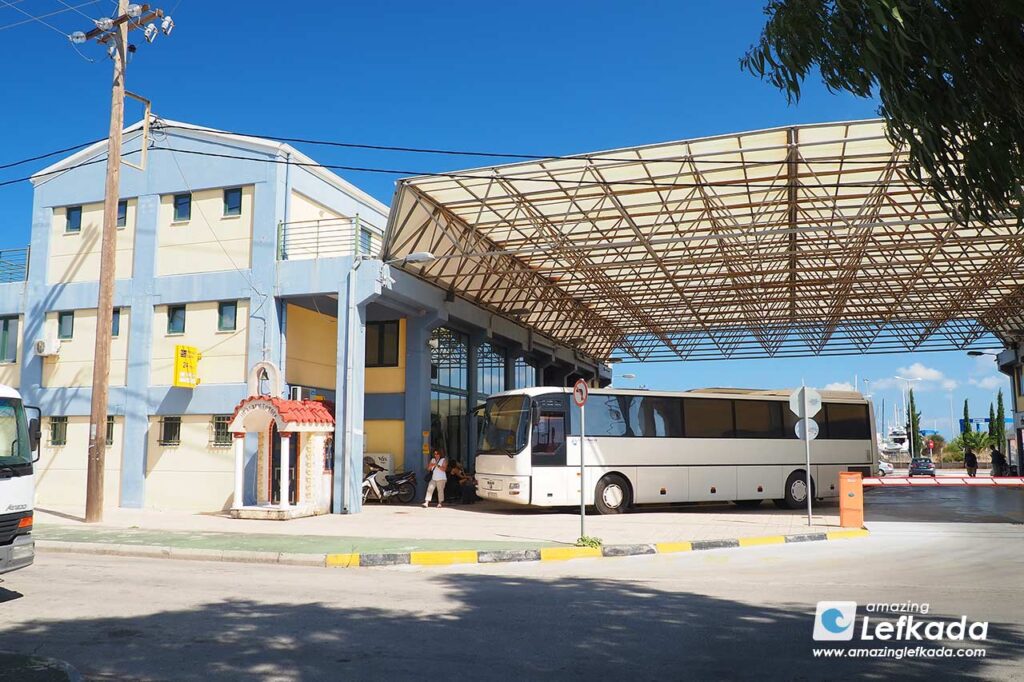 Lefkada central bus station, KTEL local buses