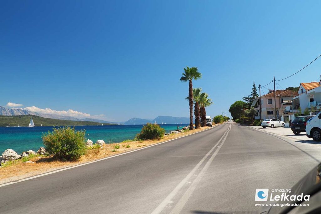 Driving in Lefkada, Greece