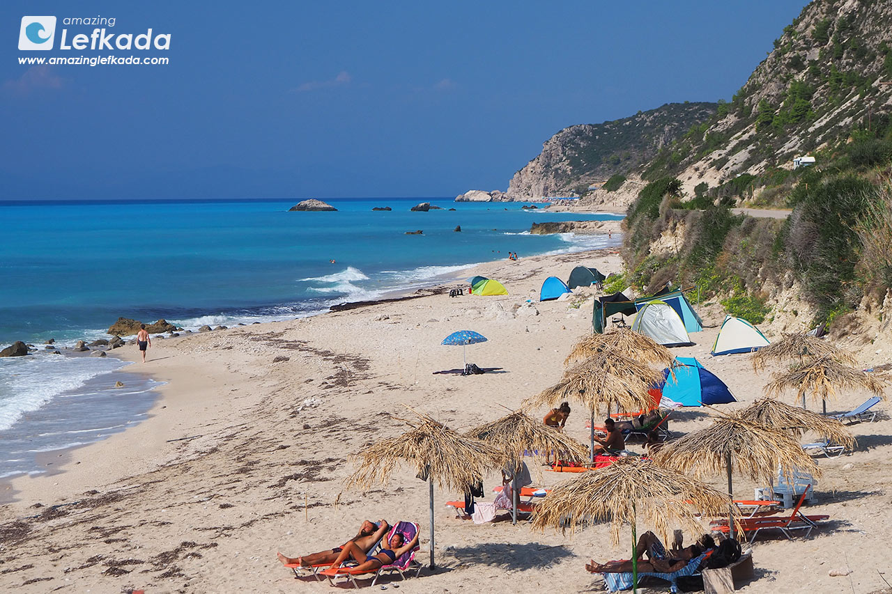 View to Gaidaros beach in Lefkada Island View to Gaidaros beach in Lefkada Island