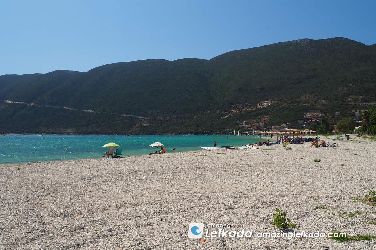 View to Paralia Vasiliki beach Paralia Vasiliki beach