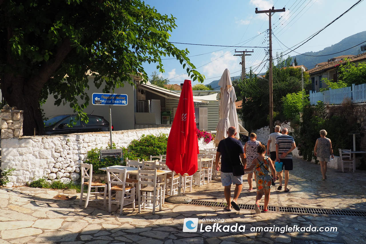 Hiking trail to Mylos beach form Agios Nikitas