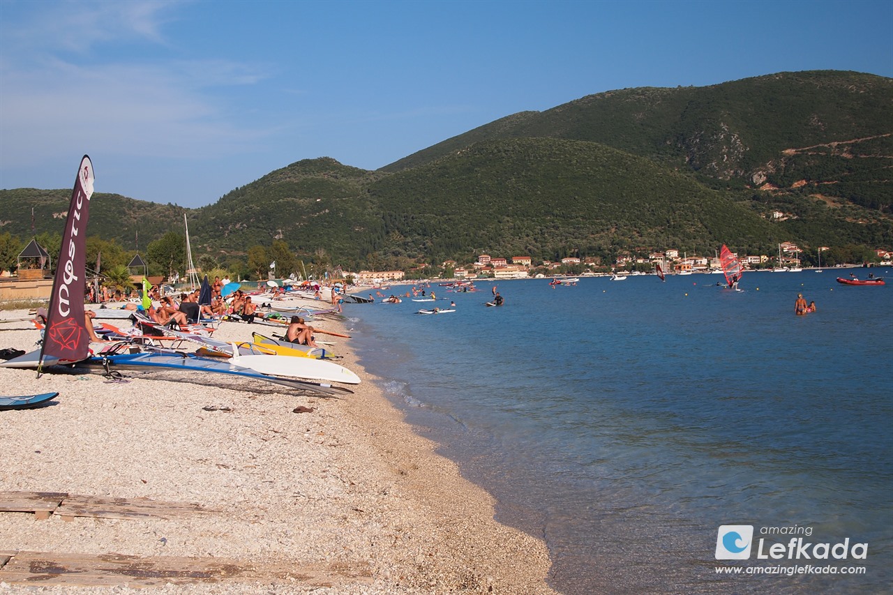 Paralia Ponti beach near Vasiliki in Lefkada Island Greece