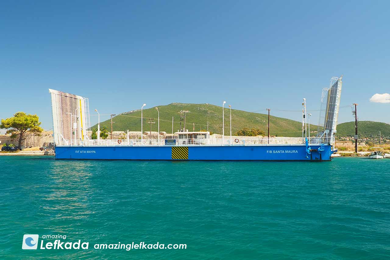 Lefkada pontoon bridge Agia Mavra