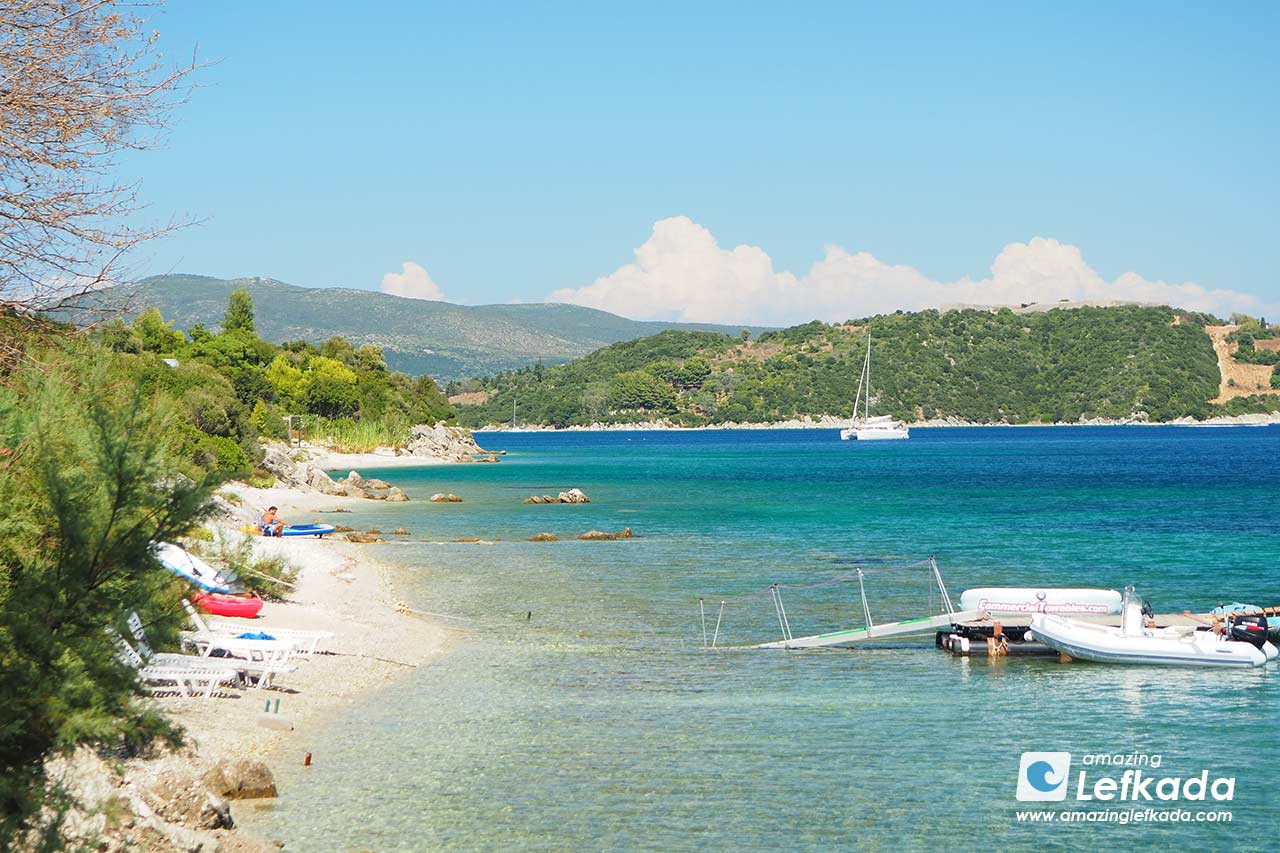 Ligia beach in Lefkada Island