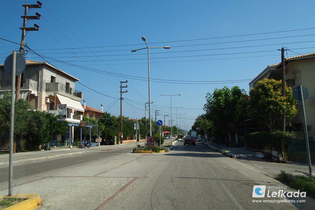 Ligia street with local apartments and taverns
